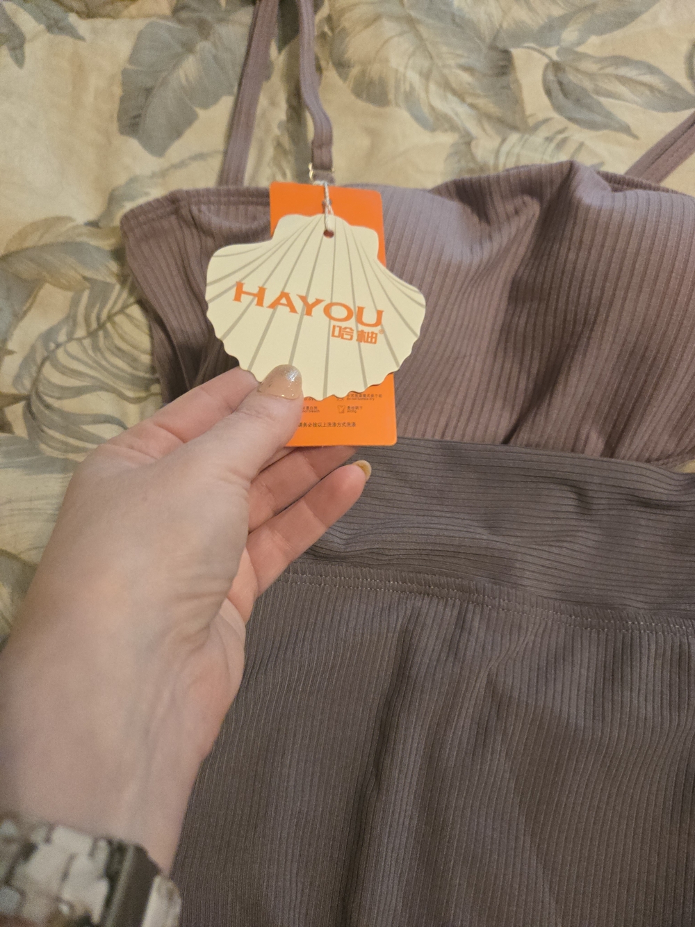 3 For $15 Ribbed One-Piece Swimsuit in Dusty Lavender M - Picture 7 of 11